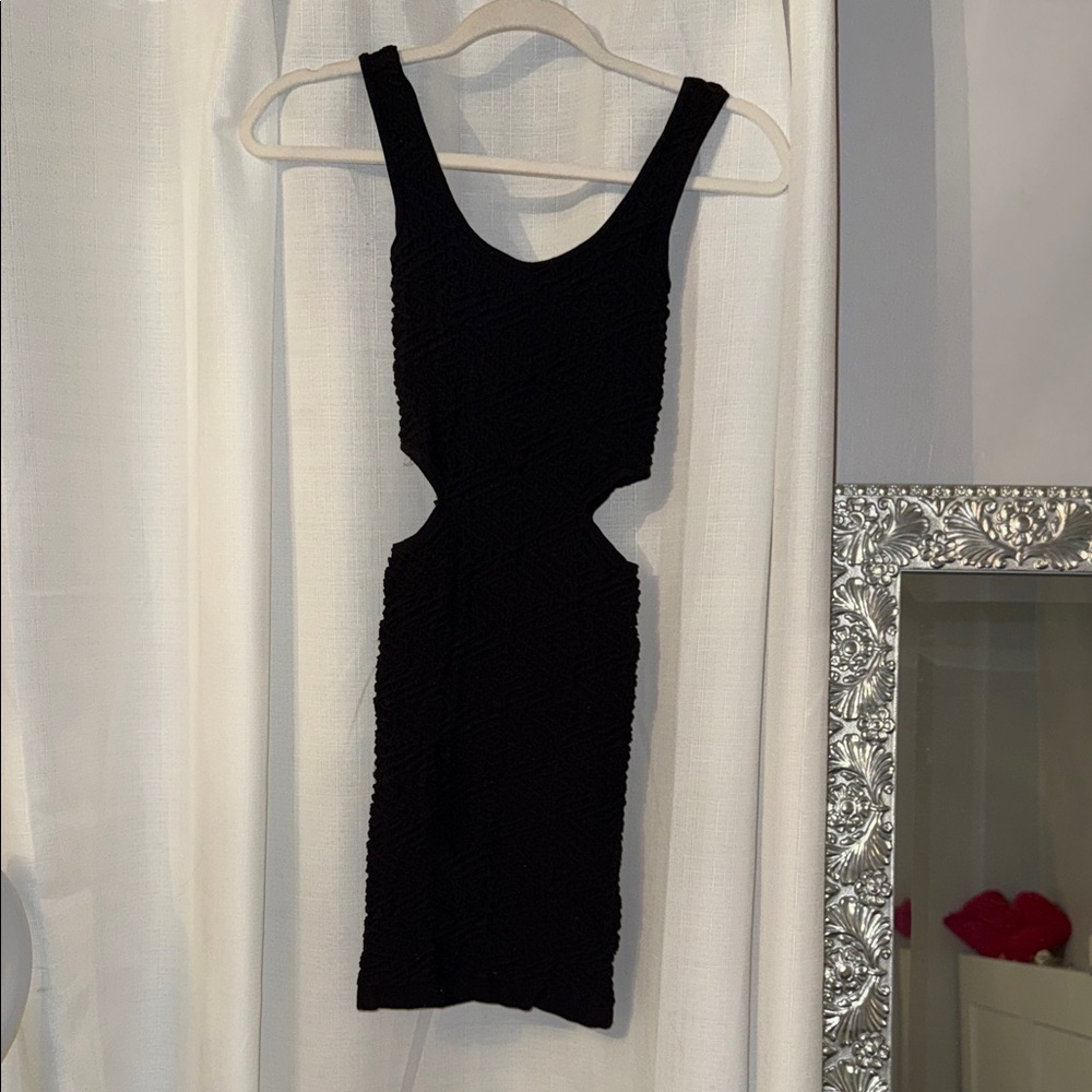 BEBE Elegant Black Cut-Out Dress